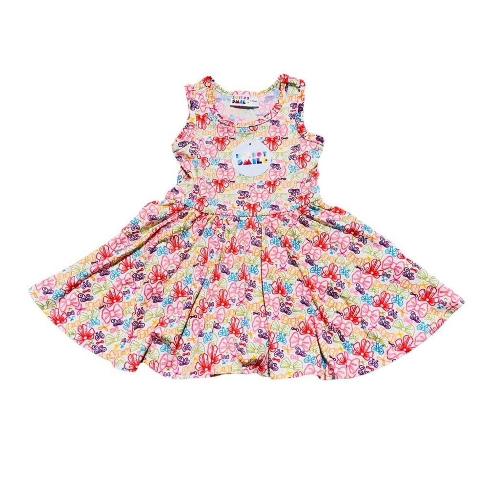 Dot Dot Smile Baby Girl‎ 12/24M Tank Dress Rainbow Bow Full Circle Skirt NWT NEW
